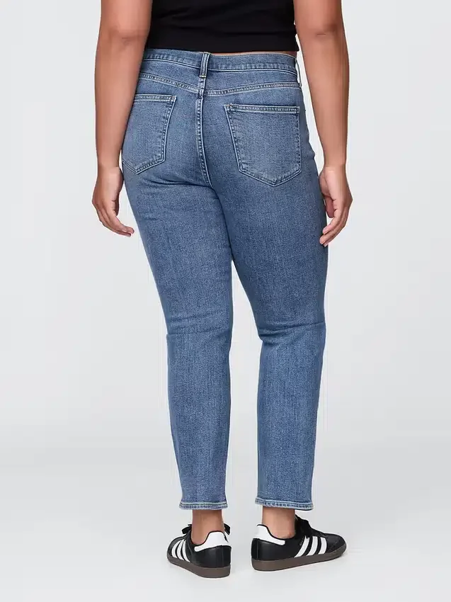 Vintage-Slim-Jeans mit hoher Leibhöhe
