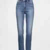 Vintage-Slim-Jeans mit hoher Leibhöhe