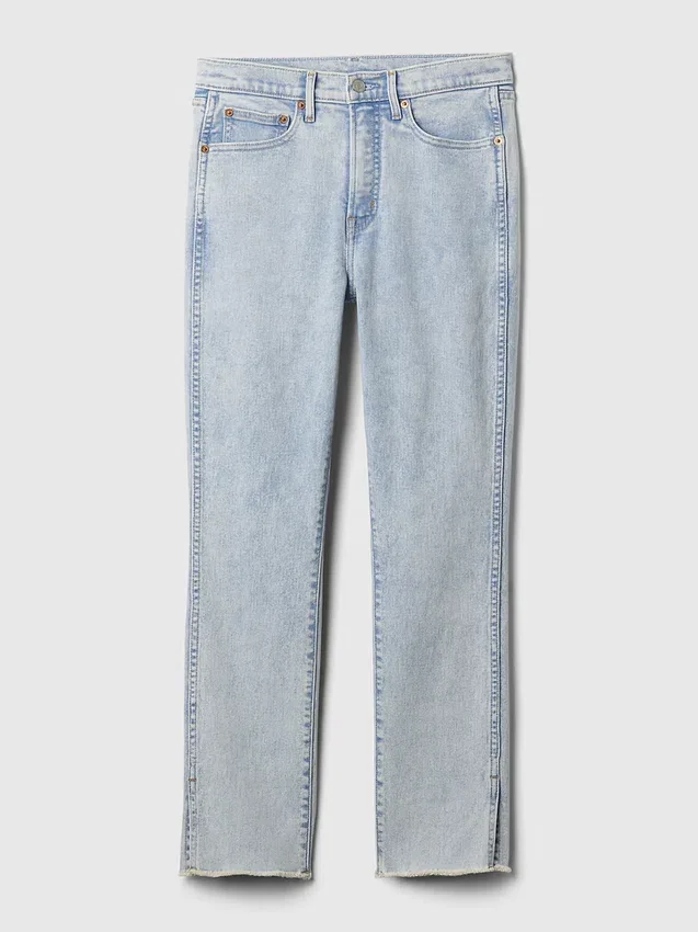 Vintage-Slim-Jeans mit hoher Leibhöhe