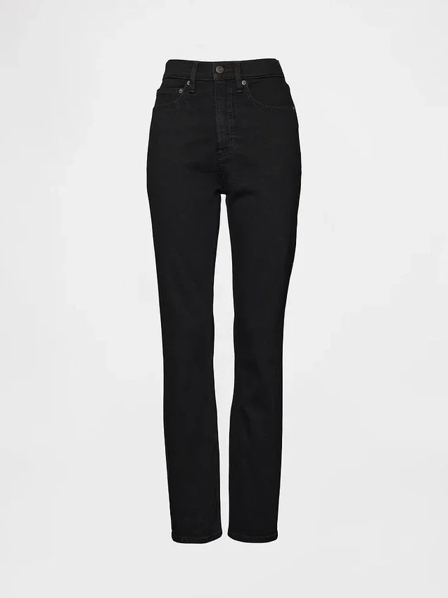 Vintage-Slim-Jeans mit hoher Leibhöhe