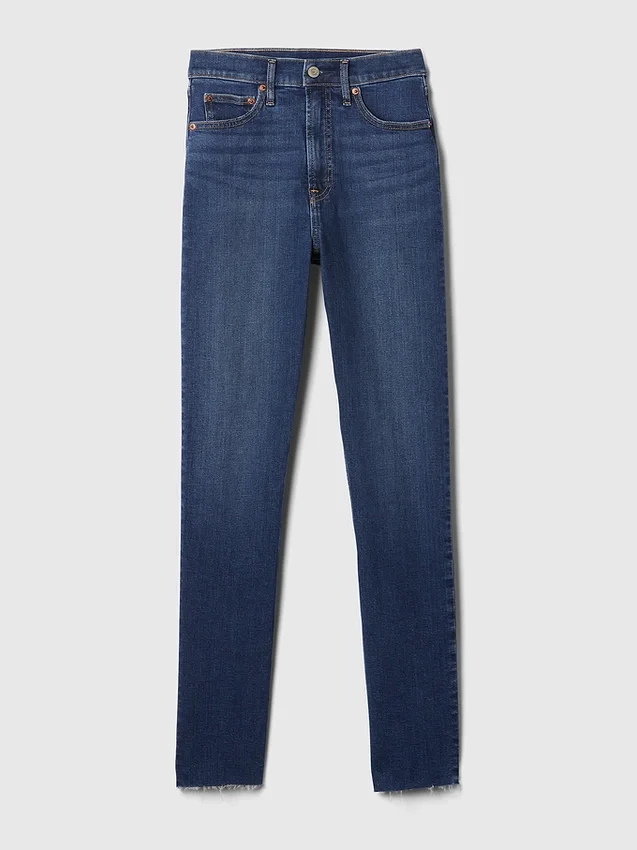 Vintage-Slim-Jeans mit hoher Leibhöhe