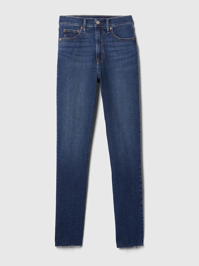 Vintage-Slim-Jeans mit hoher Leibhöhe