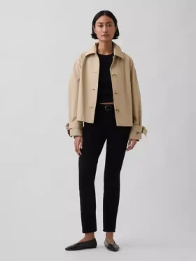 Vintage-Slim-Jeans mit mittlerer Leibhöhe