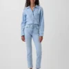 Vintage-Slim-Jeans mit mittlerer Leibhöhe