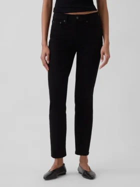 Vintage-Slim-Jeans mit mittlerer Leibhöhe