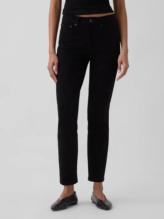 Vintage-Slim-Jeans mit mittlerer Leibhöhe