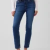 Vintage-Slim-Jeans mit mittlerer Leibhöhe