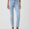 Vintage-Slim-Jeans mit mittlerer Leibhöhe