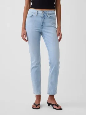 Vintage-Slim-Jeans mit mittlerer Leibhöhe