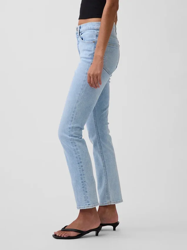 Vintage-Slim-Jeans mit mittlerer Leibhöhe