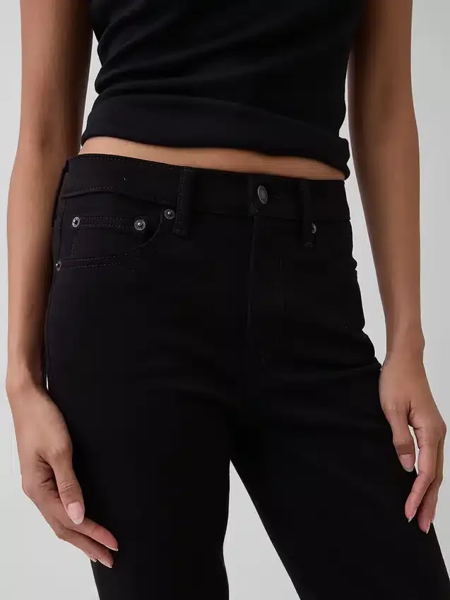 Vintage-Slim-Jeans mit mittlerer Leibhöhe