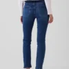 Vintage-Slim-Jeans mit mittlerer Leibhöhe