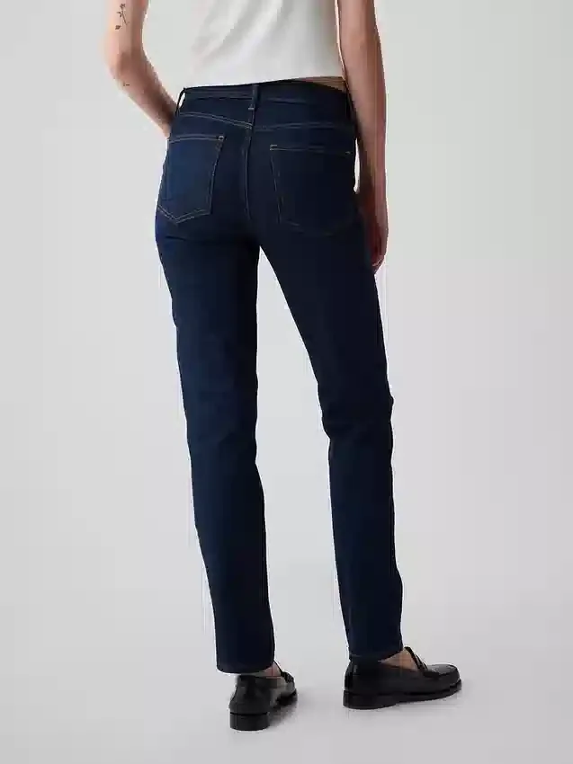 Vintage-Slim-Jeans mit mittlerer Leibhöhe