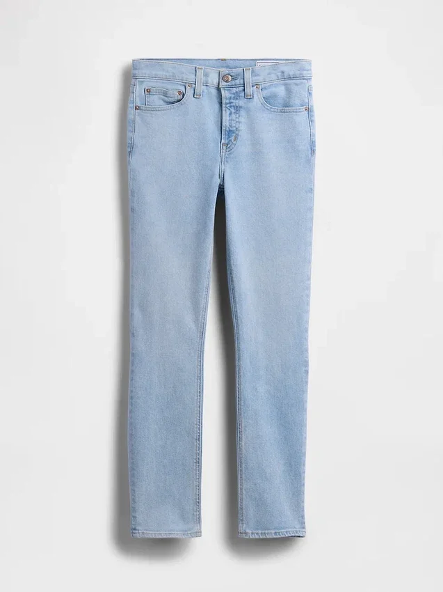 Vintage-Slim-Jeans mit mittlerer Leibhöhe