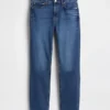 Vintage-Slim-Jeans mit mittlerer Leibhöhe
