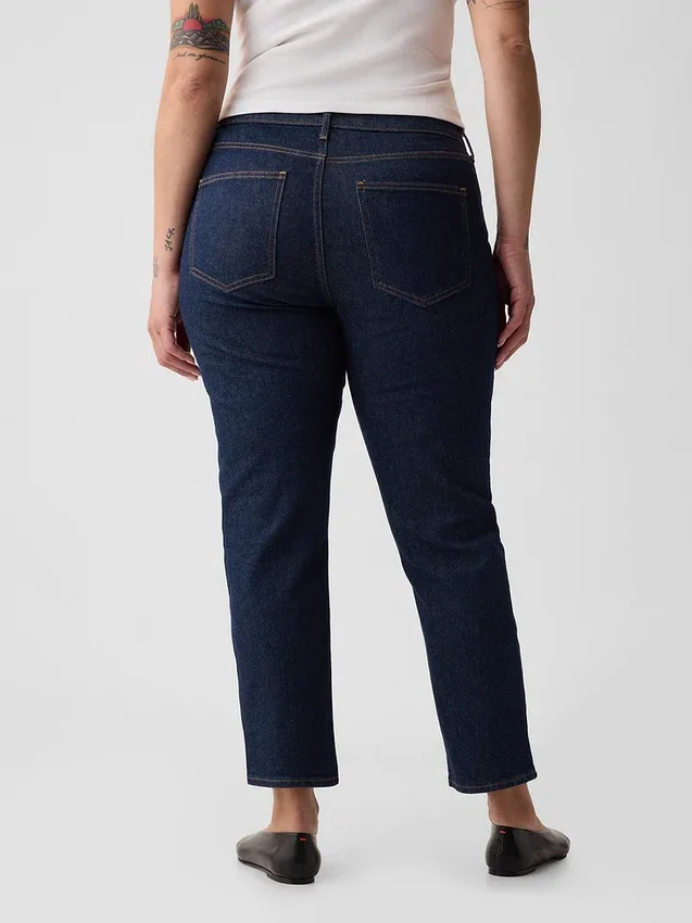 Vintage-Slim-Jeans mit mittlerer Leibhöhe