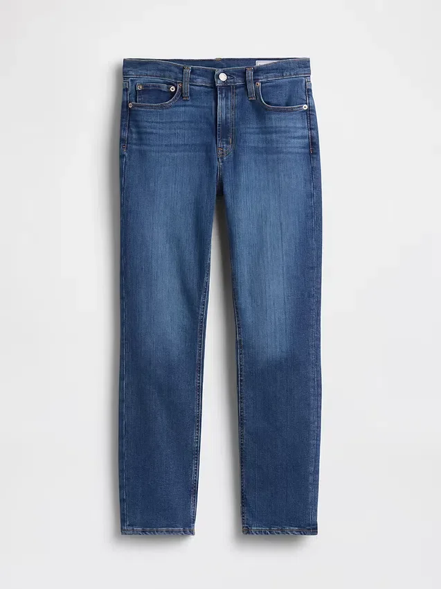 Vintage-Slim-Jeans mit mittlerer Leibhöhe