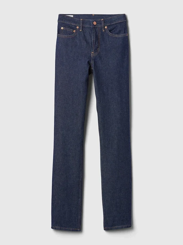Vintage-Slim-Jeans mit mittlerer Leibhöhe