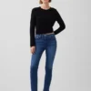Vintage-Slim-Jeans mit mittlerer Leibhöhe