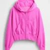 Vintagesoft 1969 Logo-Kapuzenpullover mit Reißverschluss