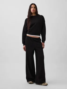 Vintagesoft Baggy-Jogginghose mit weitem Bein