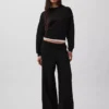 Vintagesoft Baggy-Jogginghose mit weitem Bein
