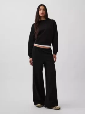 Vintagesoft Baggy-Jogginghose mit weitem Bein