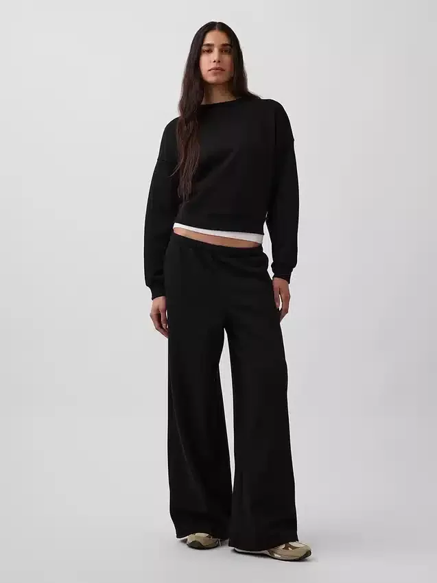 Vintagesoft Baggy-Jogginghose mit weitem Bein