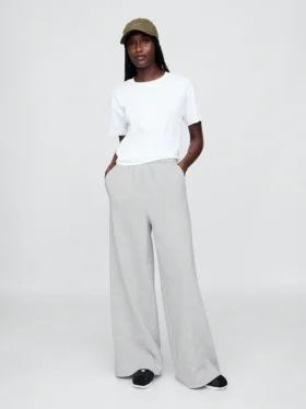 Vintagesoft Baggy-Jogginghose mit weitem Bein