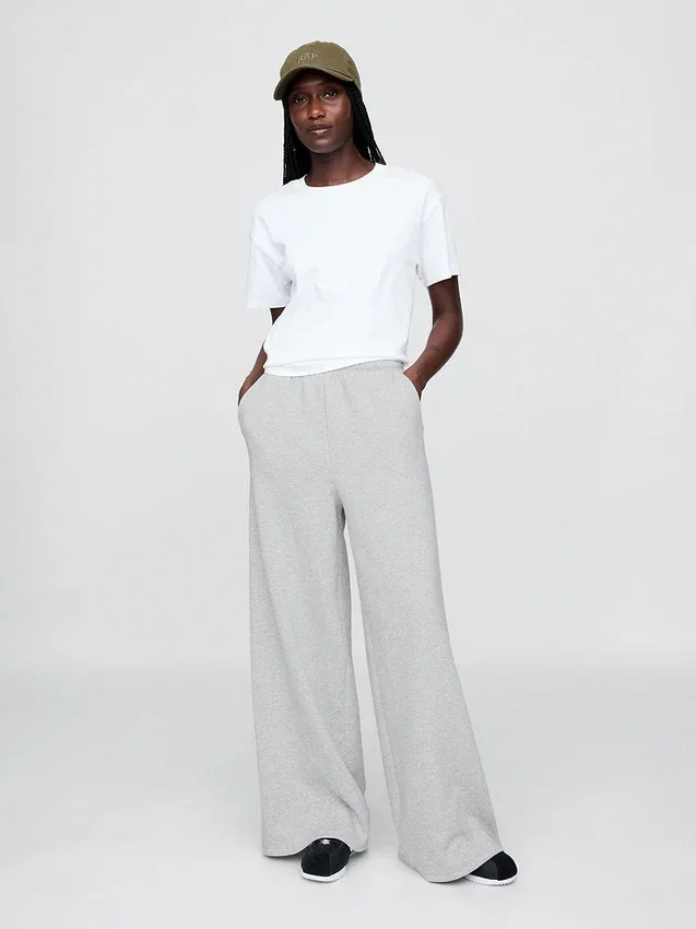 Vintagesoft Baggy-Jogginghose mit weitem Bein