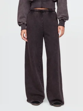 Vintagesoft Baggy-Jogginghose mit weitem Bein