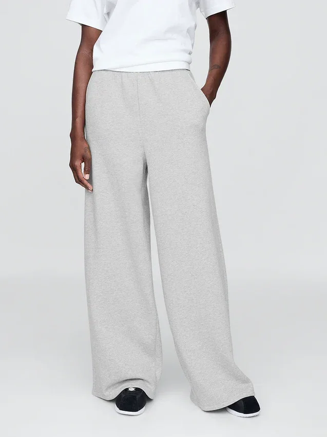 Vintagesoft Baggy-Jogginghose mit weitem Bein