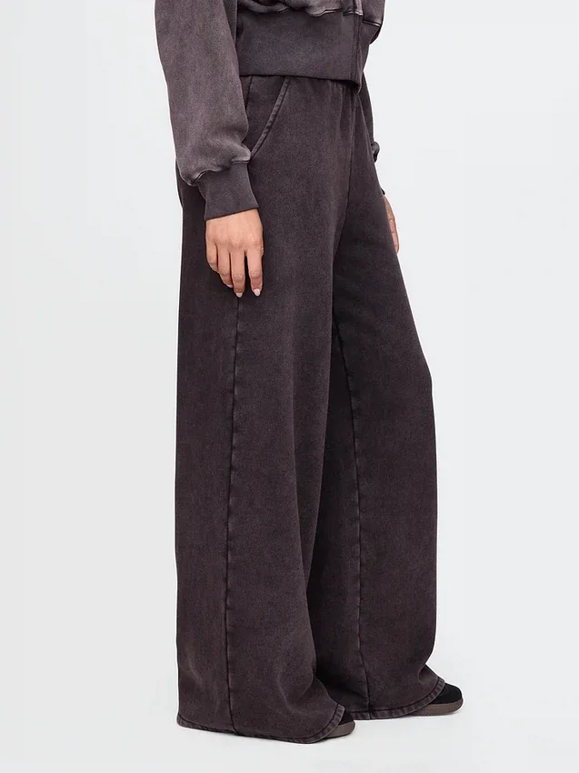 Vintagesoft Baggy-Jogginghose mit weitem Bein