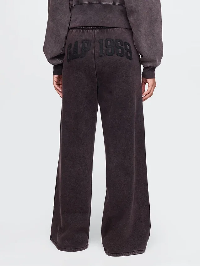 Vintagesoft Baggy-Jogginghose mit weitem Bein