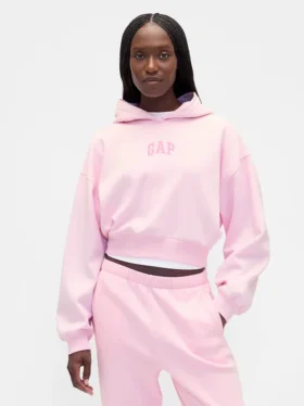 Vintagesoft Crop-Hoodie mit Logo