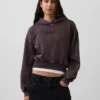 Vintagesoft Crop-Hoodie mit Logo