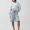 Vintagesoft Crop-Hoodie mit Logo