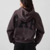 Vintagesoft Crop-Hoodie mit Logo