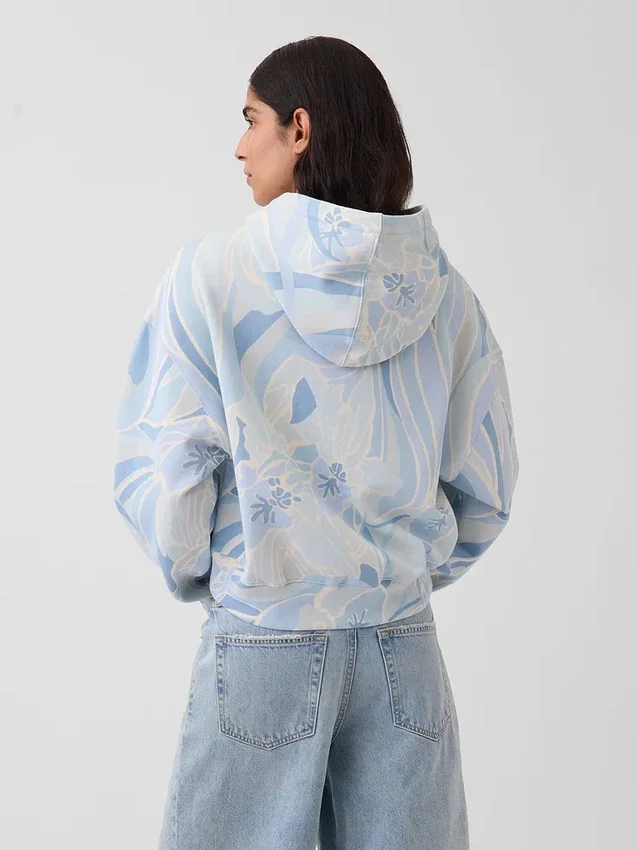 Vintagesoft Crop-Hoodie mit Logo