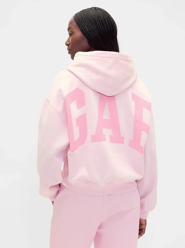 Vintagesoft Crop-Hoodie mit Logo