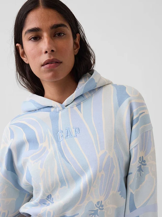 Vintagesoft Crop-Hoodie mit Logo