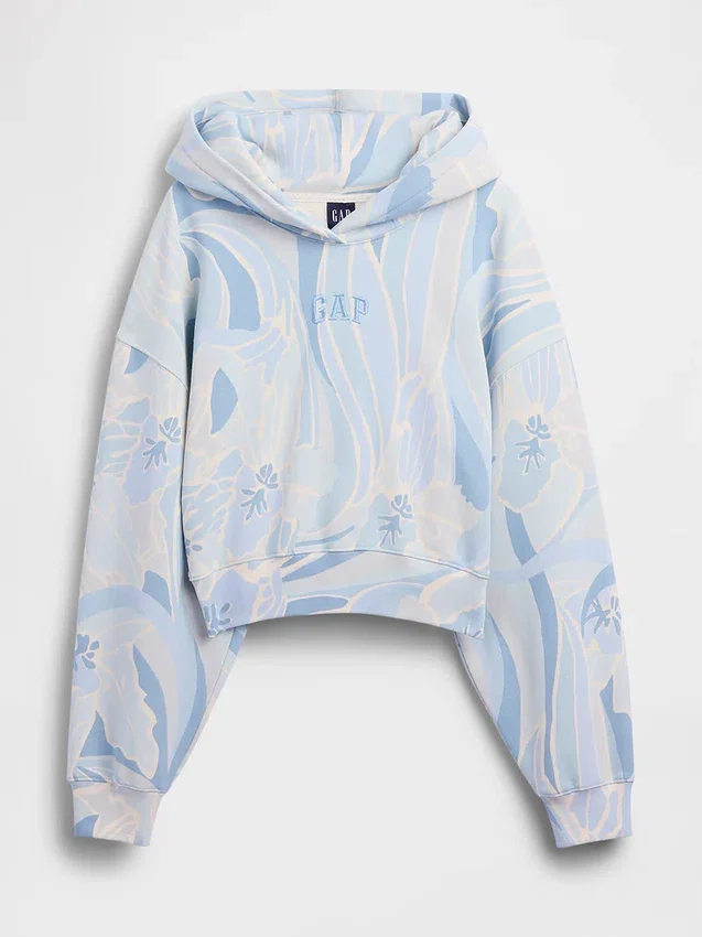 Vintagesoft Crop-Hoodie mit Logo