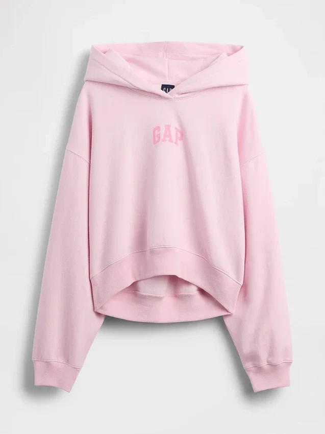 Vintagesoft Crop-Hoodie mit Logo