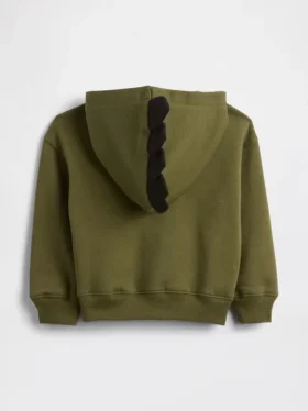 Vintagesoft Dino-Kapuzenpullover mit Reißverschluss für Baby & Kleinkind