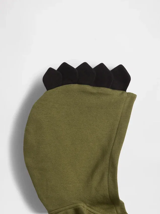 Vintagesoft Dino-Kapuzenpullover mit Reißverschluss für Baby & Kleinkind