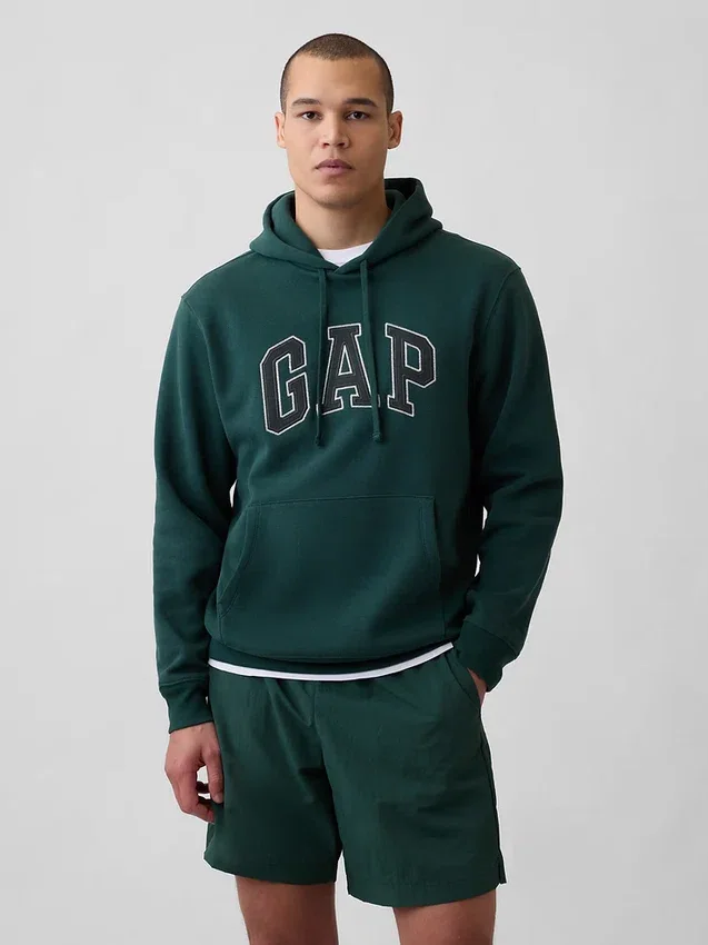 Vintagesoft-Hoodie mit Arch Logo für Erwachsene