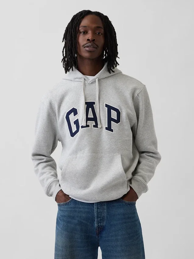 Vintagesoft-Hoodie mit Arch Logo für Erwachsene