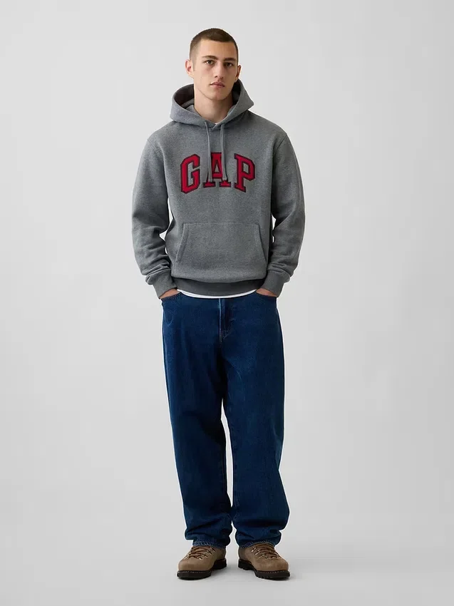 Vintagesoft-Hoodie mit Arch Logo für Erwachsene