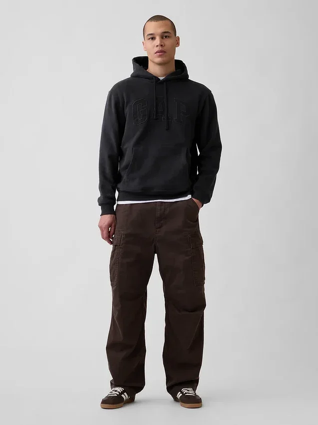 Vintagesoft-Hoodie mit Arch Logo für Erwachsene