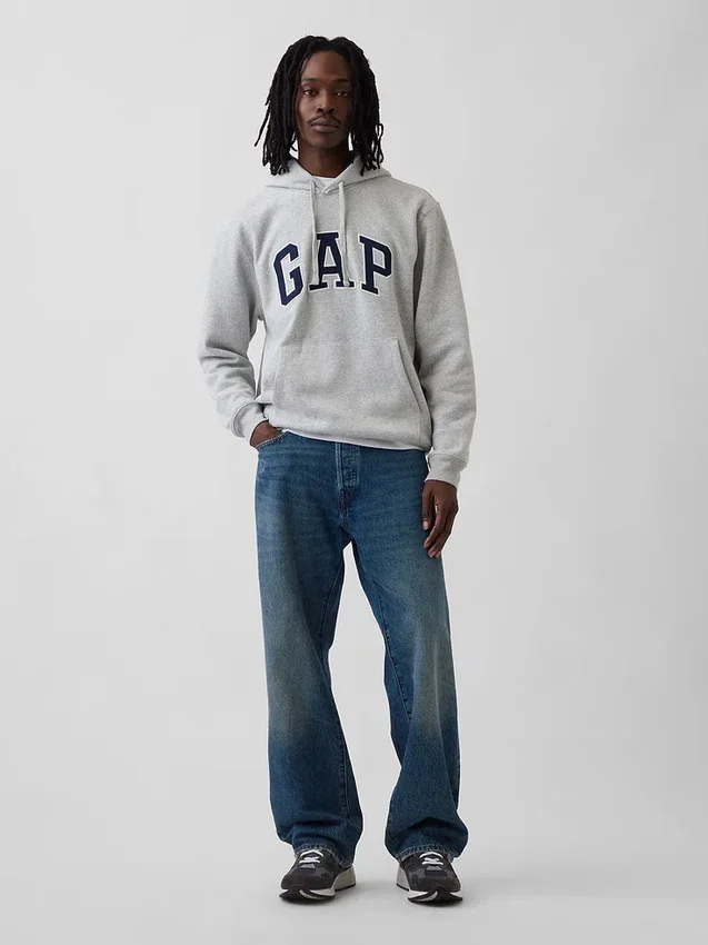 Vintagesoft-Hoodie mit Arch Logo für Erwachsene